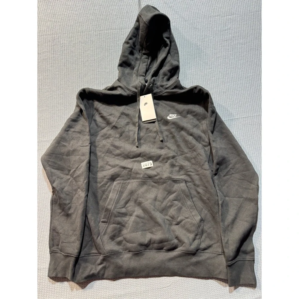 Nike Fleece  Hoodie Men Sz Medium Tall‎ Black New